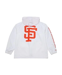 Mitchell & Ness Men's White San Francisco Giants Vintage Full-Snap Hooded Coaches Jacket