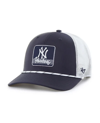 '47 Brand Men's Navy/White New York Yankees Scratch Adjustable Trucker Hat