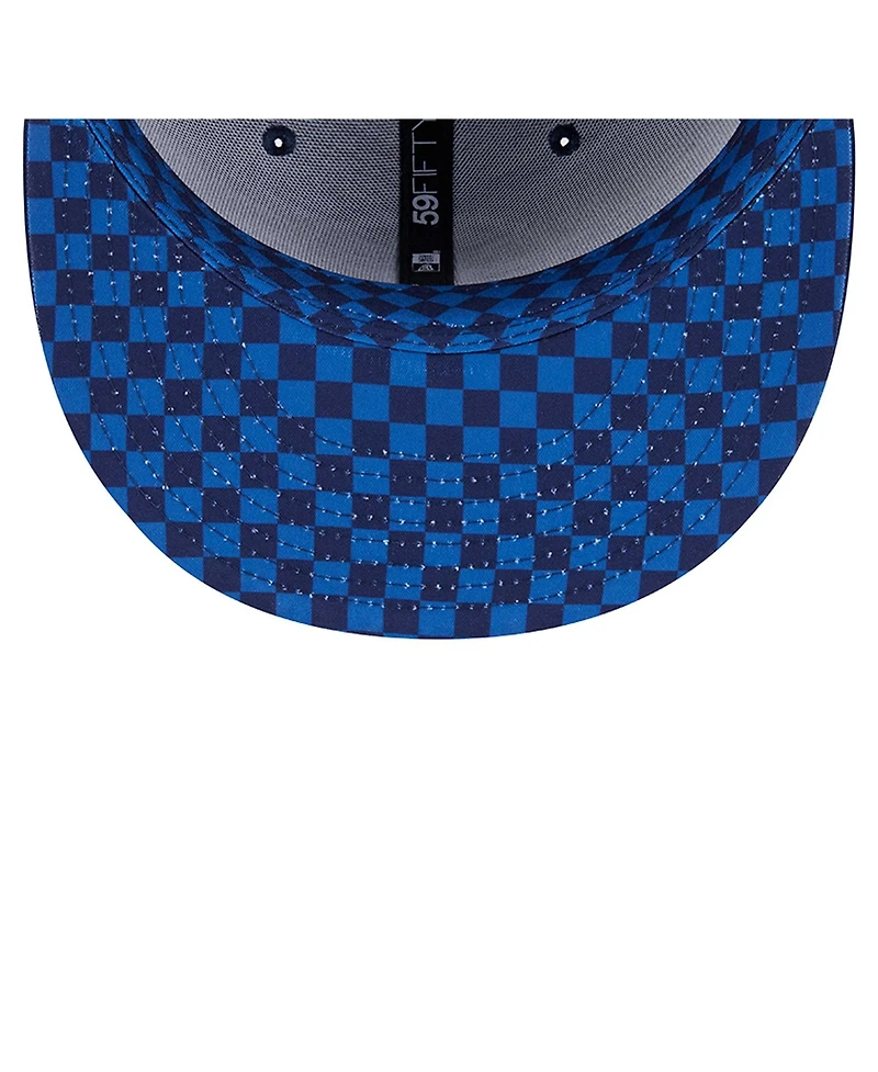 New Era Men's Navy Tennessee Titans Checkered 59FIFTY Fitted Hat