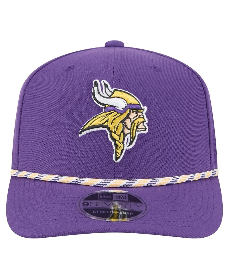 New Era Men's Purple Minnesota Vikings Gameday Multi Rope 9SEVENTY Stretch-Snap Hat