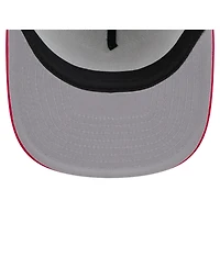 New Era Men's White/Red Texas Rangers Retro Script Trucker 9FIFTY Snapback Hat