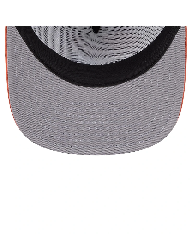 New Era Men's White/Orange New York Mets Retro Script Trucker 9FIFTY Snapback Hat