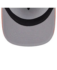 New Era Men's White/Orange New York Mets Retro Script Trucker 9FIFTY Snapback Hat