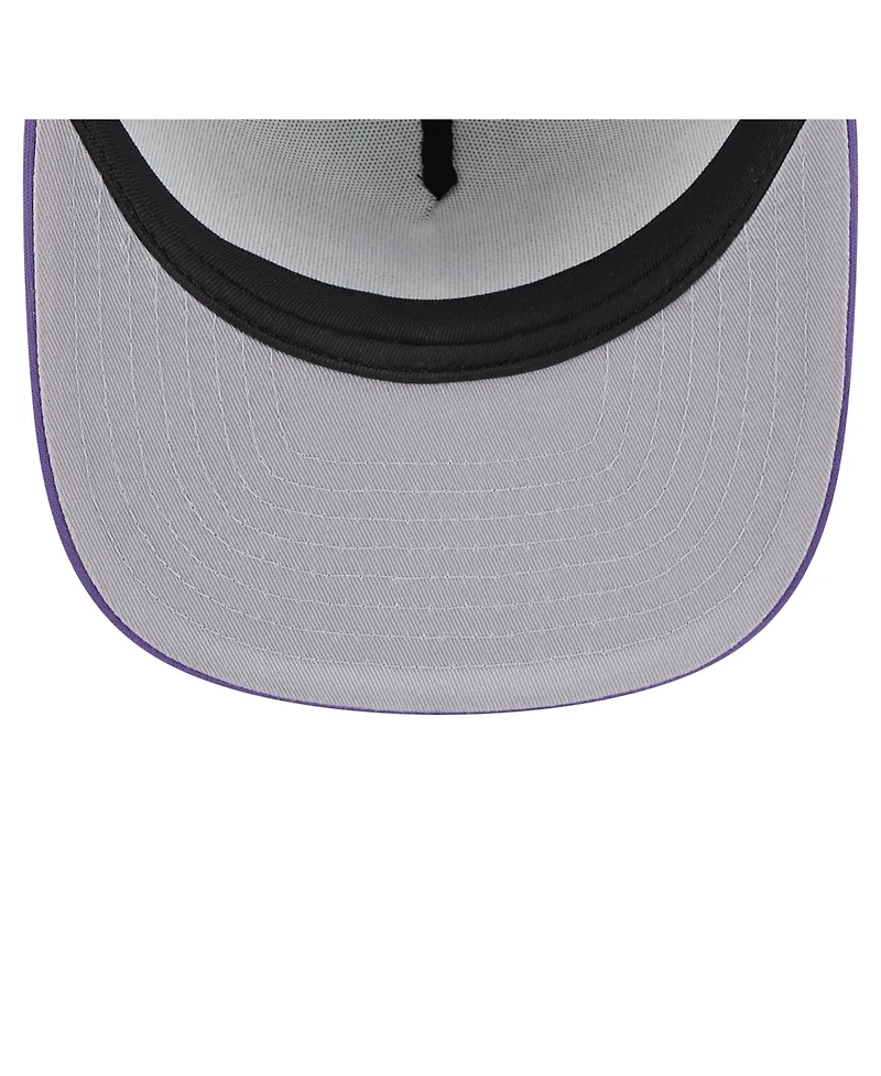 New Era Men's White/Purple Colorado Rockies Retro Script Trucker 9FIFTY Snapback Hat