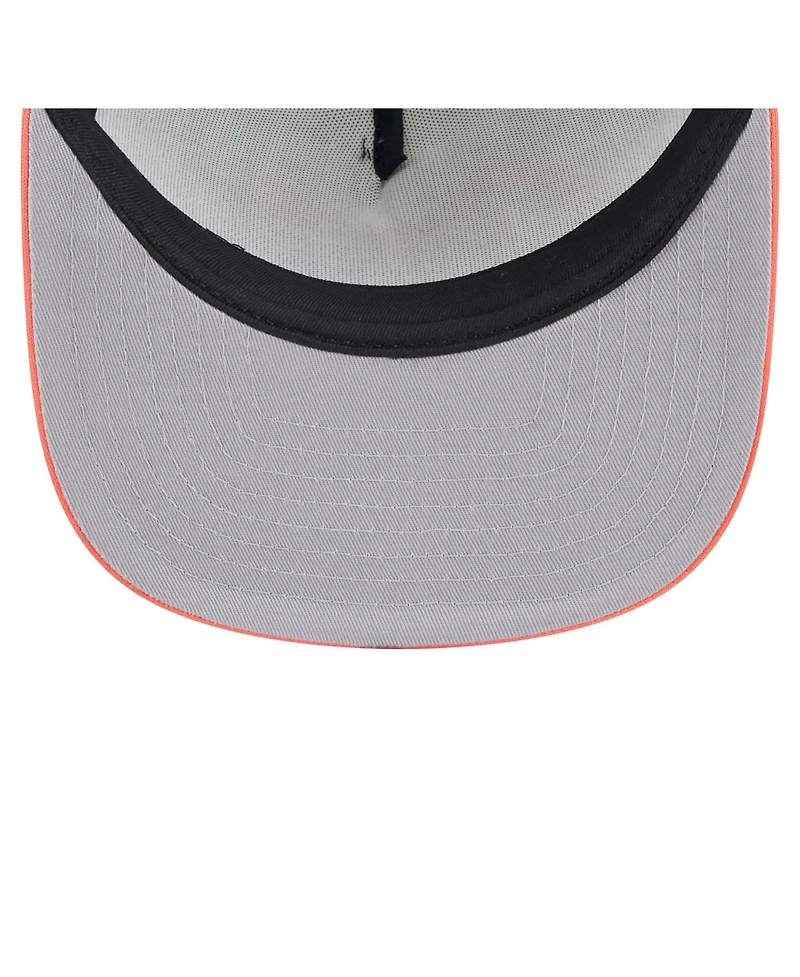New Era Men's White/Orange Baltimore Orioles Retro Script Trucker 9FIFTY Snapback Hat