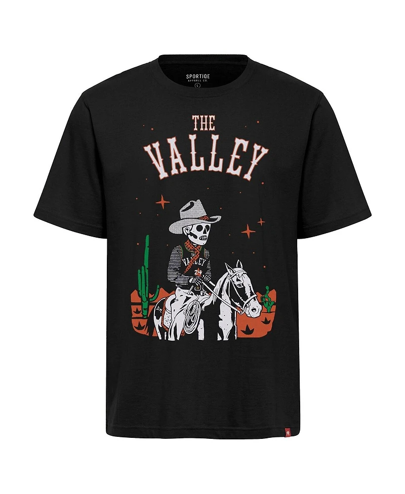 Sportiqe Men's and Women's Black Phoenix Suns The Valley Arist Series Duke Premium Tri-Blend T-Shirt