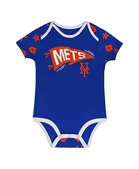 Outerstuff Baby Boys and Girls 2-Piece Blue New York Mets On Deck Diaper Cover Set