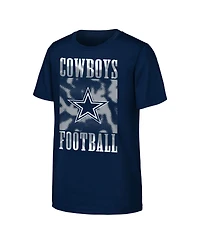 Outerstuff Big Boys and Girls Navy Dallas Cowboys Garage Hero T-Shirt