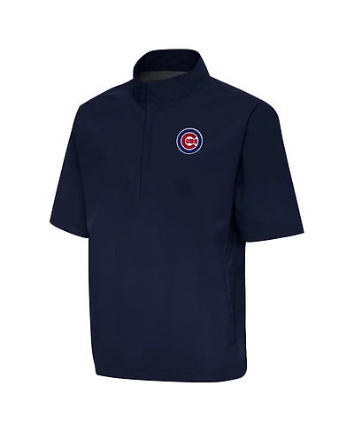 Antigua Men's Navy Chicago Cubs Brisk Quarter-Zip Wind Shirt