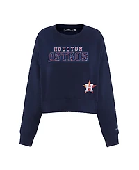 Pro Standard Women's Navy Houston Astros Game Day Classics Crewneck Pullover Sweatshirt