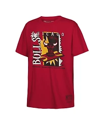 Mitchell & Ness Big Boys and Girls Red Chicago Bulls Retro '90s Poster T-Shirt