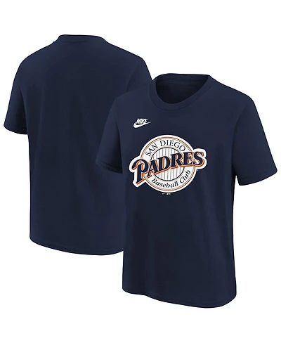 Nike Big Boys and Girls Navy San Diego Padres Team Logo T-Shirt