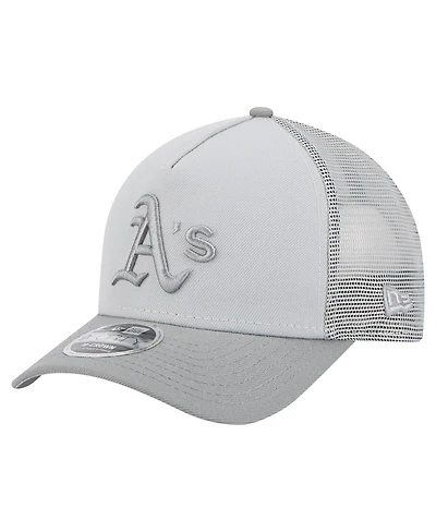 New Era Men's Gray Athletics Color Pack A-Frame 9FORTY Trucker Adjustable Hat