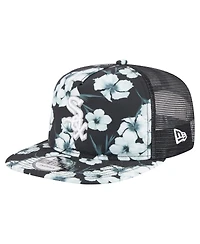 New Era Men's Black Chicago White Sox Adventure Pattern Golfer Trucker Snapback Hat