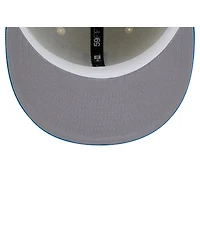 New Era Men's White/Blue Detroit Lions Throwback Main 59FIFTY Fitted Hat