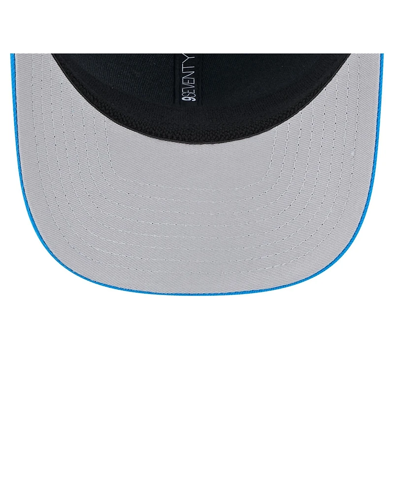 New Era Men's Blue Detroit Lions Main Trucker 9SEVENTY Stretch-Snap Hat