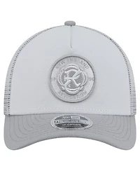 New Era Men's Gray New England Revolution Color Pack 9FORTY A-Frame Adjustable Trucker Hat