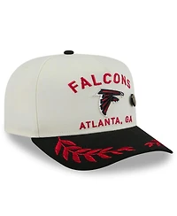 New Era Men's Cream/Black Atlanta Falcons 2025 Nfl Draft A-Frame 59FIFTY Fitted Hat