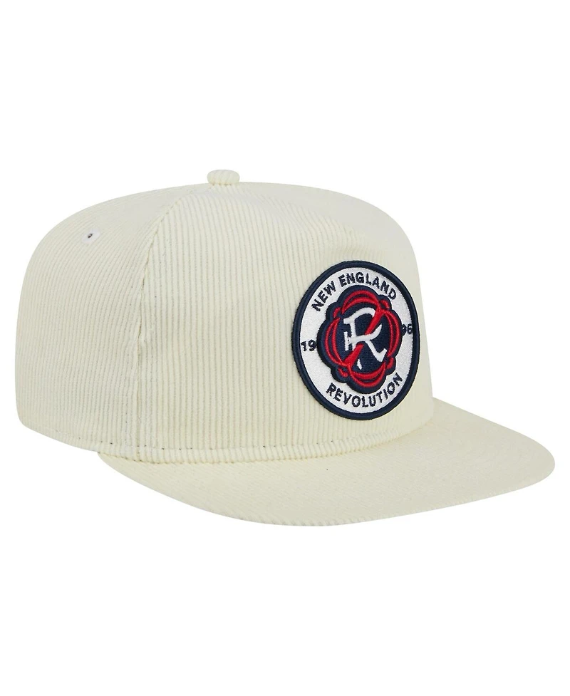 New Era Men's Cream New England Revolution 2025 Kickoff Snapback Golfer Hat