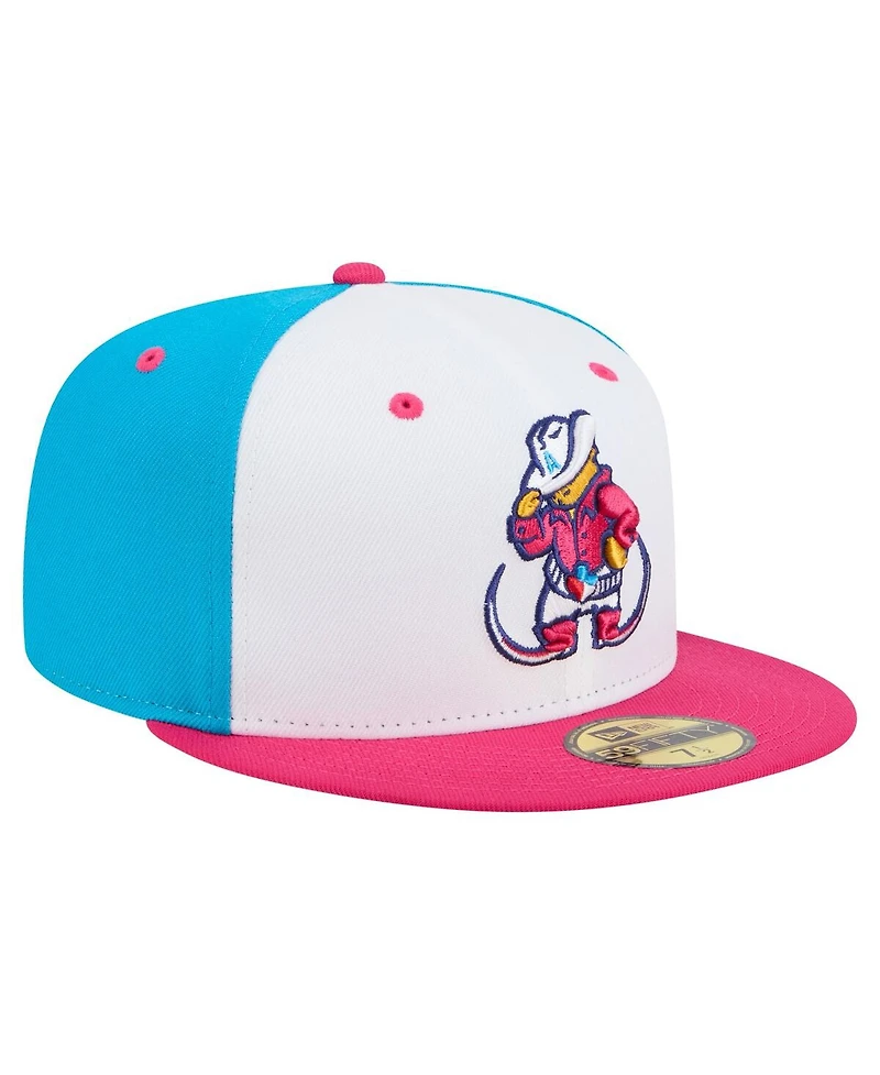 New Era Men's White Amarillo Sod Poodles Copa de la Diversion 59FIFTY Fitted Hat