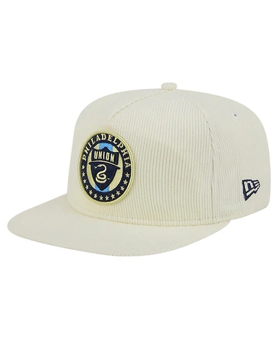 New Era Men's Cream Philadelphia Union 2025 Kickoff Snapback Golfer Hat