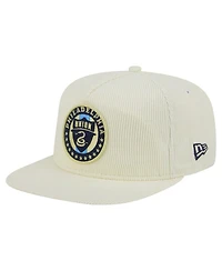 New Era Men's Cream Philadelphia Union 2025 Kickoff Snapback Golfer Hat
