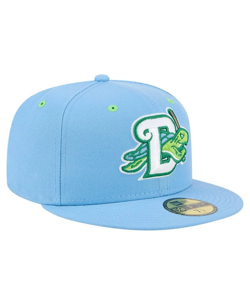 New Era Men's Light Blue Daytona Tortugas Authentic Collection 59FIFTY Fitted Hat