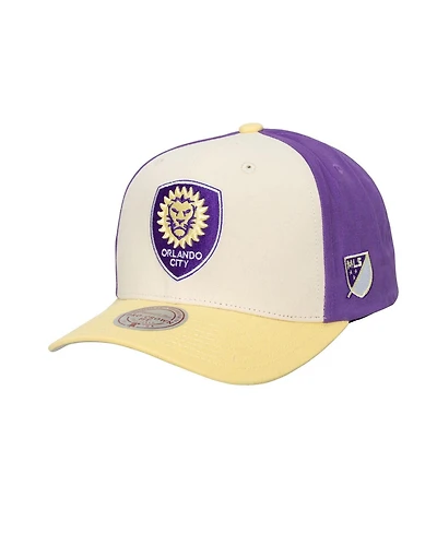 Mitchell & Ness Men's Cream Orlando City Sc Brushed Off Pro Crown Snapback Hat