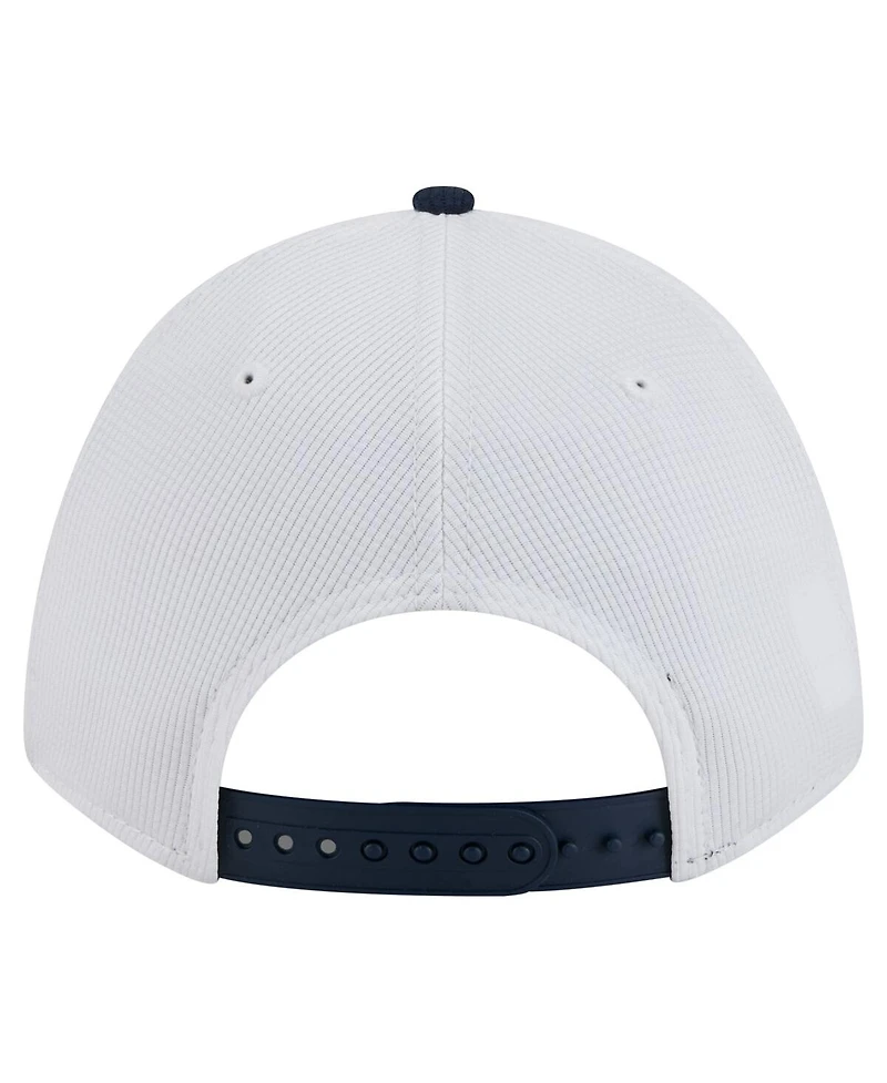 New Era Men's White/Navy New England Revolution 2025 Jersey Hook 9FORTY M-Crown Adjustable Hat