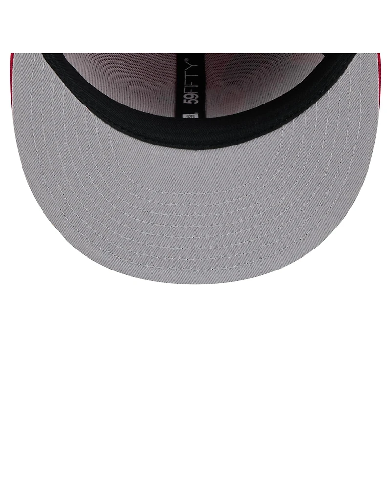 New Era Men's Red Los Angeles Angels Yarn Stitch 59FIFTY Fitted Hat