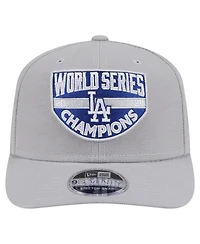 New Era Men's Gray Los Angeles Dodgers 2024 World Series Champions 9SEVENTY Adjustable Hat
