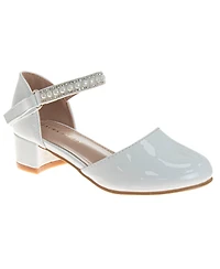 Laura Ashley Little Girls Rhinestones Low Heeled Dress Shoe