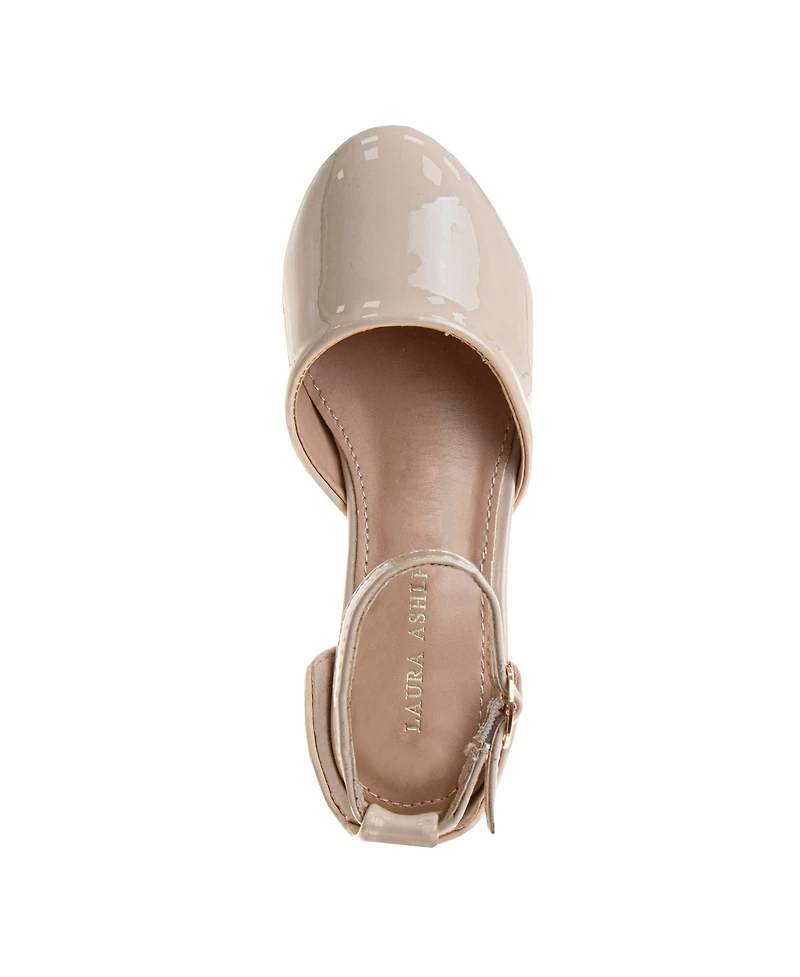 Laura Ashley Little and Big Girls Low Heeled Dress Shoe
