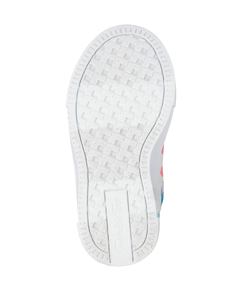 Skechers Toddler Girls Twinkle Toes: Sparks - Super Blossom High Top Light-Up Casual Sneakers from Finish Line