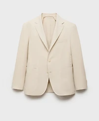 Mango Men's Salerno Linen Slim-Fit Suit Blazer