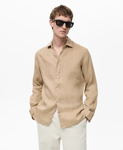 Mango Men's Linen Slim-Fit Shirt