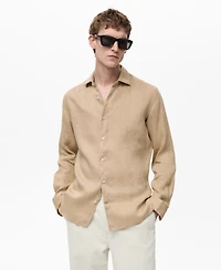 Mango Men's Linen Slim-Fit Shirt