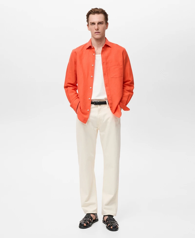 Mango Men's Classic-Fit Linen Shirt