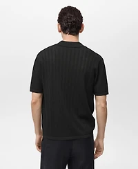Mango Men's Pointelle Detail Knitted Shirt