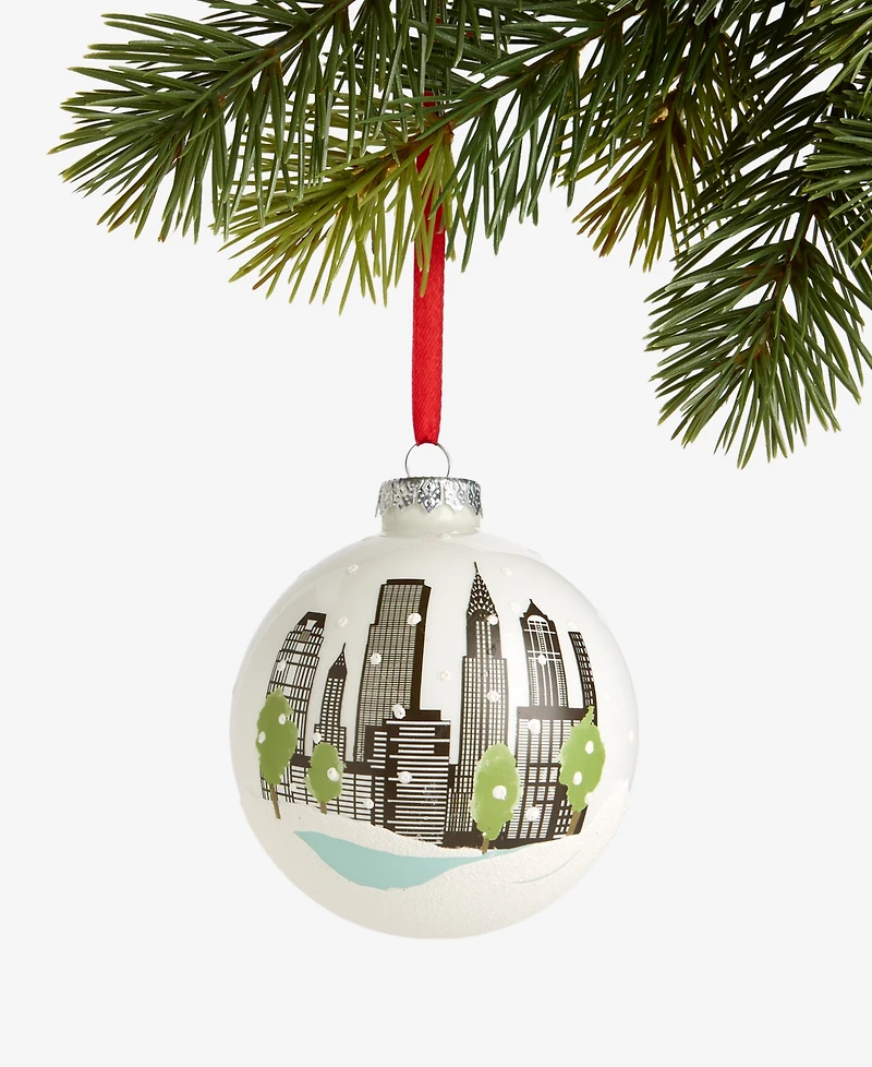 Holiday Lane New York City Glass Skyline Ball Ornament, Macy's Exclusive
