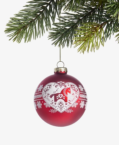 Holiday Lane Nordic Wonderland Folk Ball Ornament, Macy's Exclusive