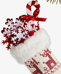 Holiday Lane Nordic Wonderland Fabric Stocking Ornament, Macy's Exclusive