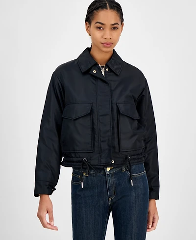 Michael Kors Women's Reversible Bomber Barn Jacket