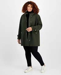 Michael Michael Kors Plus Size Hooded Coat, Exclusively at Macy's