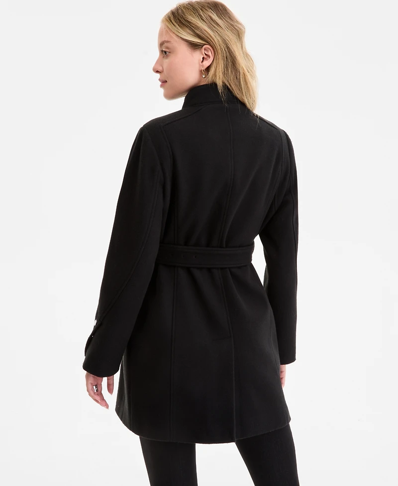 Michael Kors Women's Asymmetric Belted Coat, Exclusively at Macy's