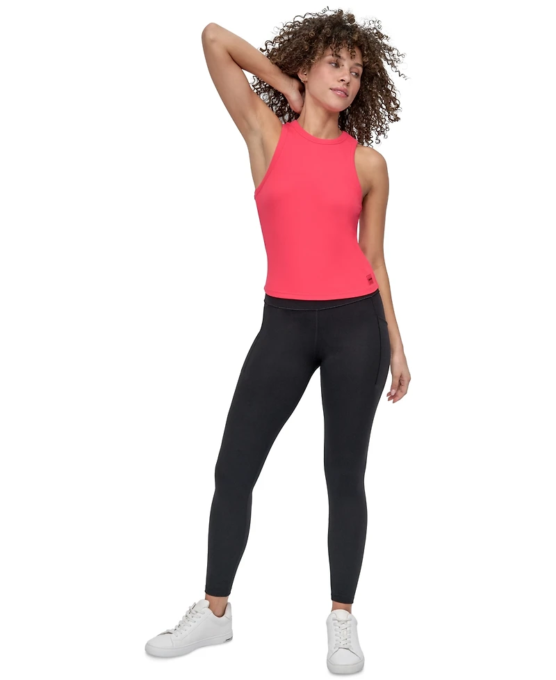 Dkny Sport Women's Hudson Ribbed High-Neck Tank Top