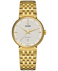 Rado Unisex Swiss Automatic Florence Gold Pvd Stainless Steel Bracelet Watch 39mm