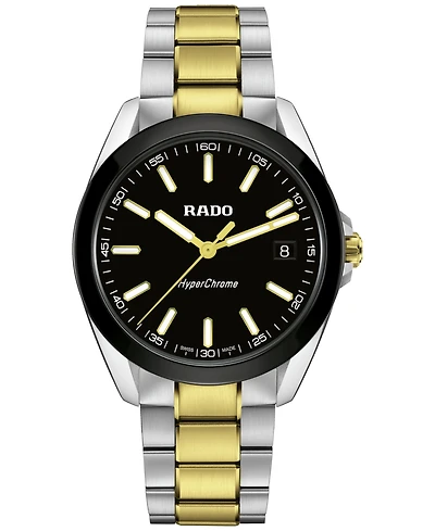Rado Men's Swiss HyperChrome Two-Tone Stainless Steel Bracelet Watch 42mm