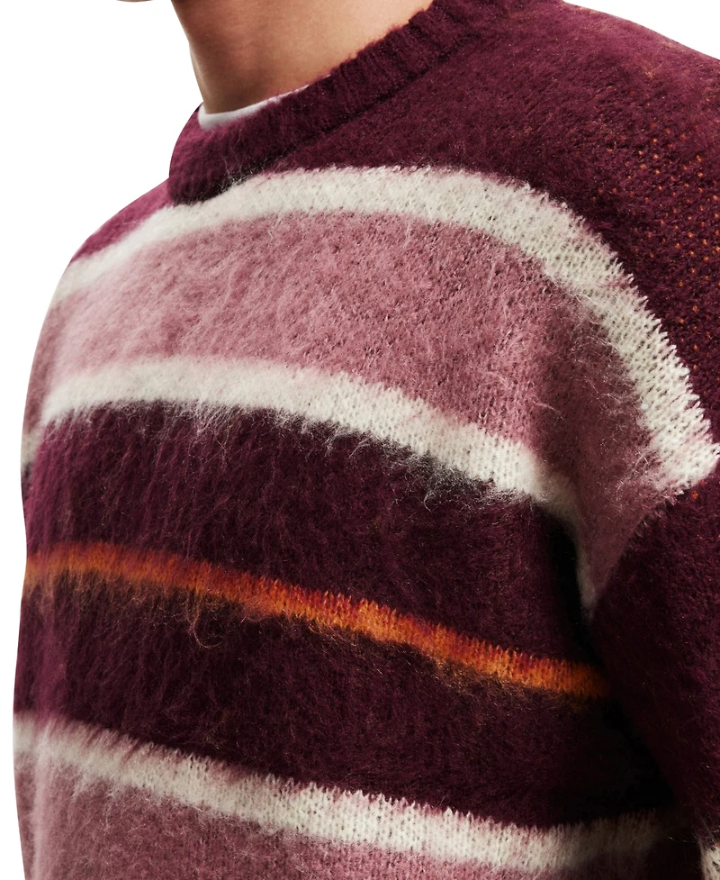 Cotton On Men's Box Fit Fuzzy Crew Knit Sweater