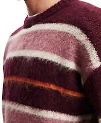 Cotton On Men's Box Fit Fuzzy Crew Knit Sweater